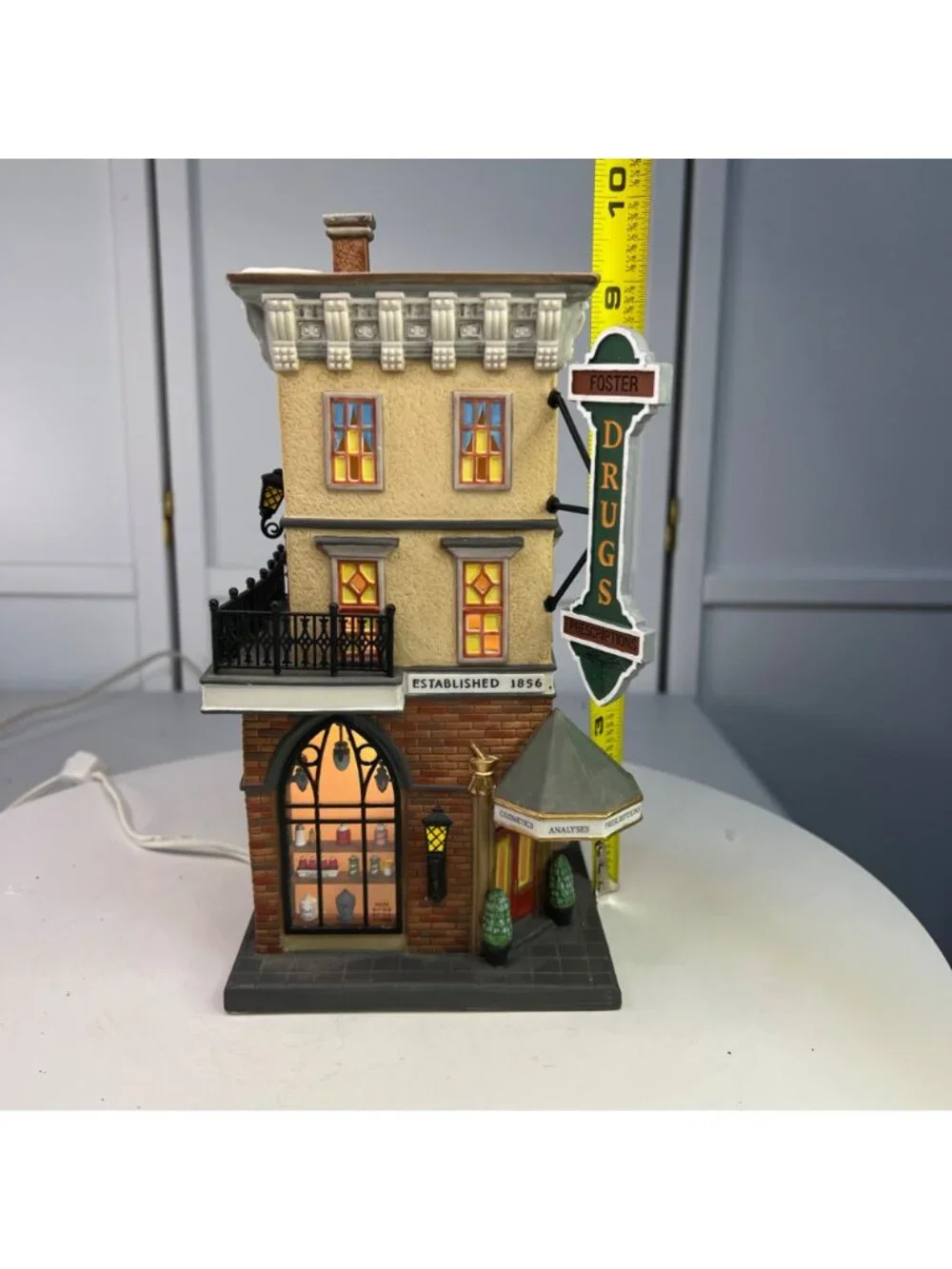 Dept 56 Foster Pharmacy Christmas in the City Lighted Building - 2000 (NO Box)